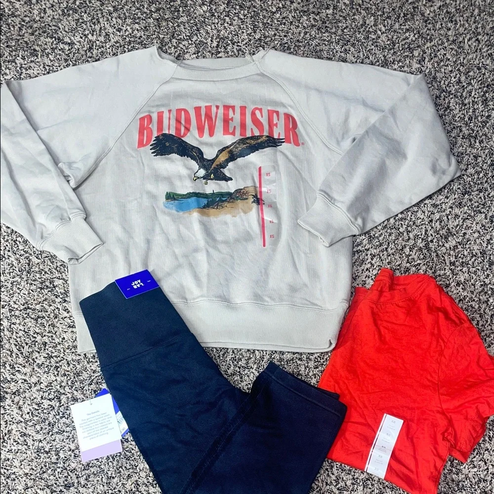 Active Bundle Size XS Budweiser Graphic-JoyLab Leggings-Tee | NWT - Picture 1 of 8
